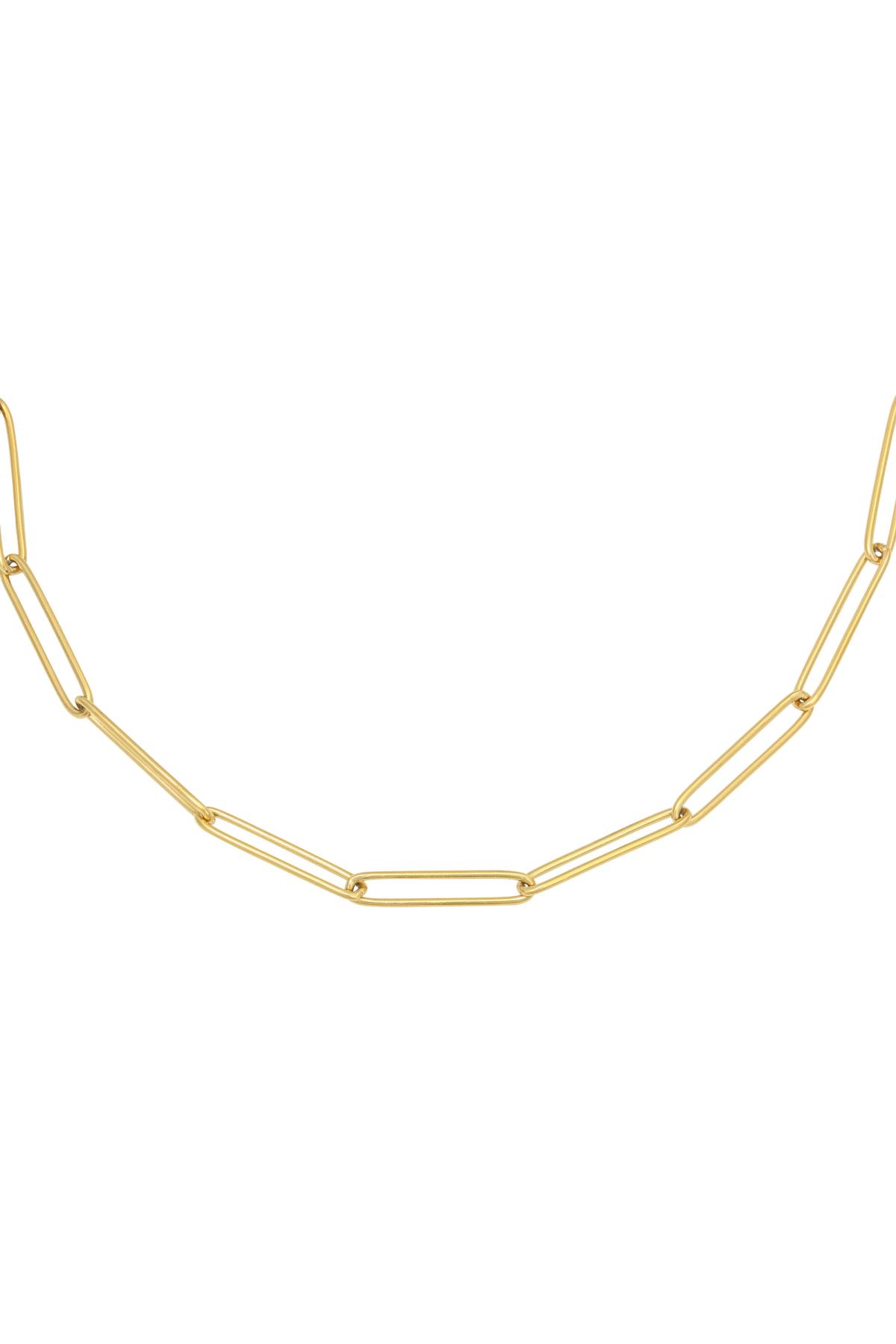Necklace Plain Chain Gold Stainless Steel