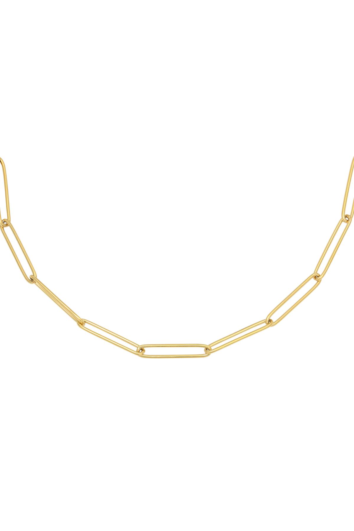 Necklace Plain Chain Gold Color Stainless Steel 2