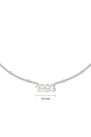 Collana Anno 1993 Silver Stainless Steel h5 Immagine2