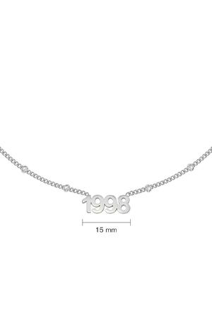 Collana Anno 1998 Silver Stainless Steel h5 Immagine2