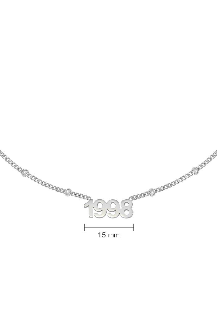 Collana Anno 1998 Silver Stainless Steel Immagine2