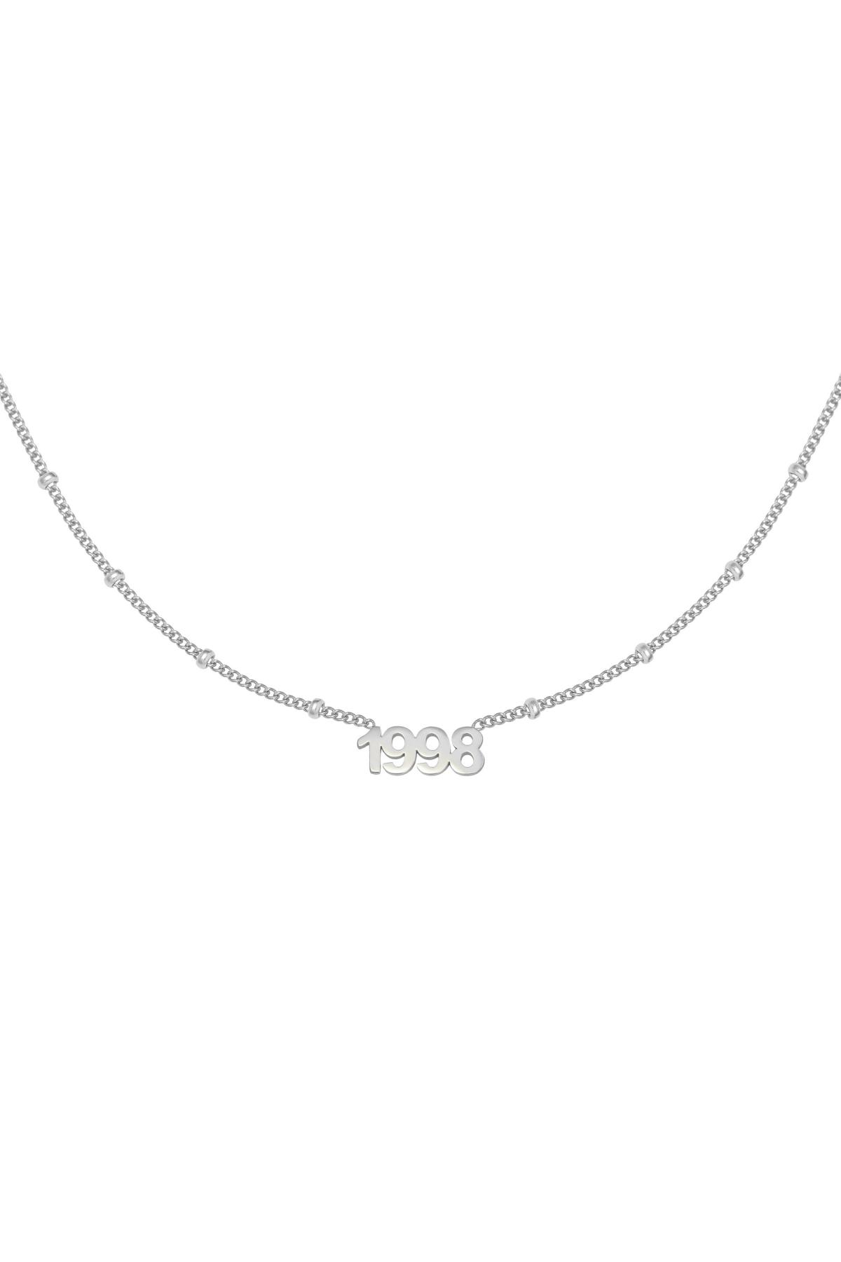 Necklace Year 1998 Silver Stainless Steel