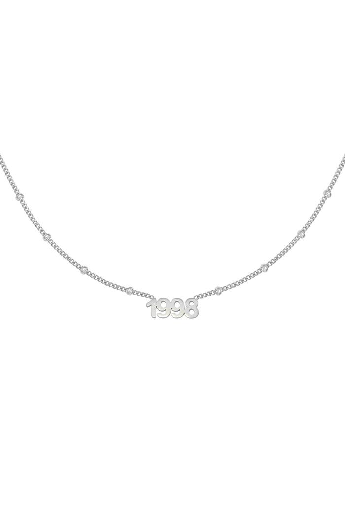 Necklace Year 1998 Silver Stainless Steel 