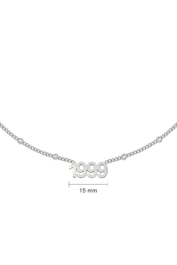 Collana Anno 1999 Silver Stainless Steel Immagine2