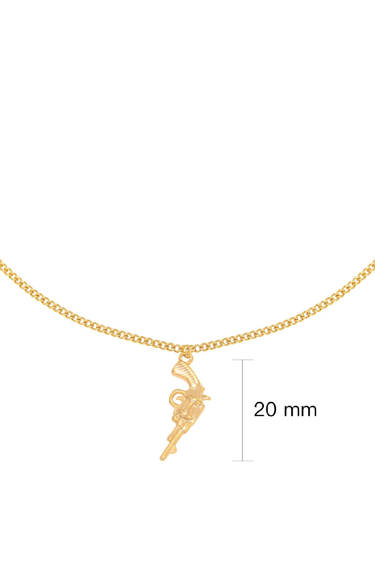 Necklace Gun Gold Color Copper 2