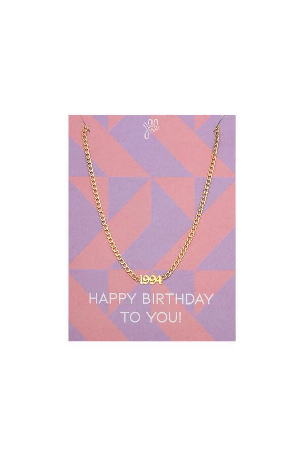 Halskette Happy Year Of Birth - 1994 Gold Edelstahl