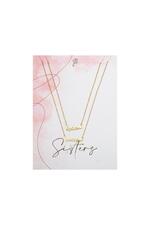 Gold / Necklace Big Little Sister Gold Stainless Steel Picture2