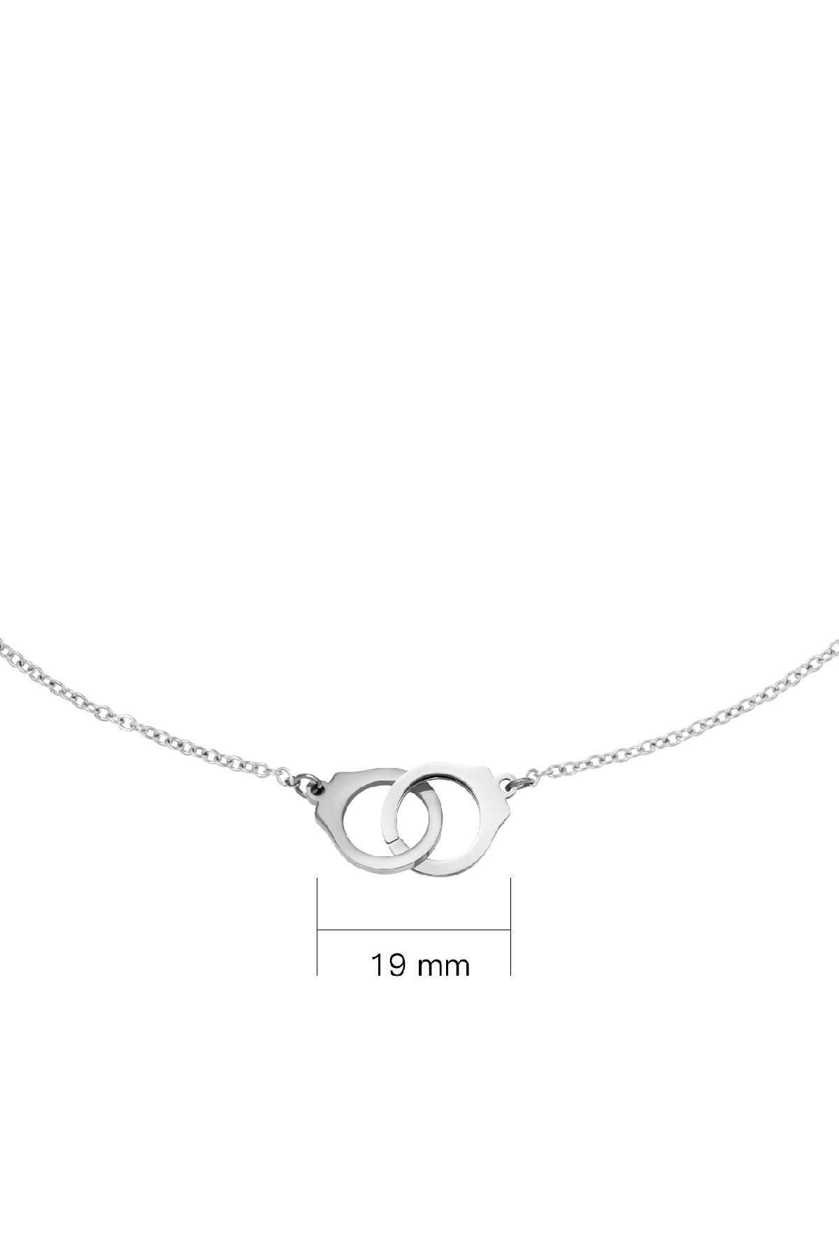 Necklace Handcuffs Silver Stainless Steel h5 Picture3