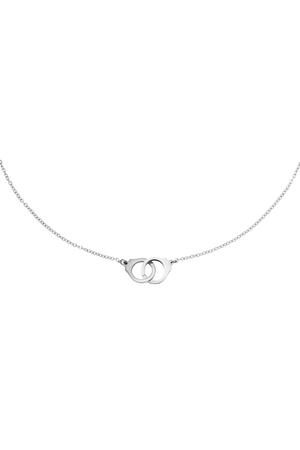 Necklace Handcuffs Silver Stainless Steel h5 