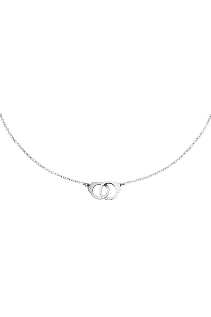 Necklace Handcuffs Silver Stainless Steel 
