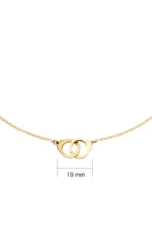 Necklace Handcuffs Gold Stainless Steel h5 Picture3