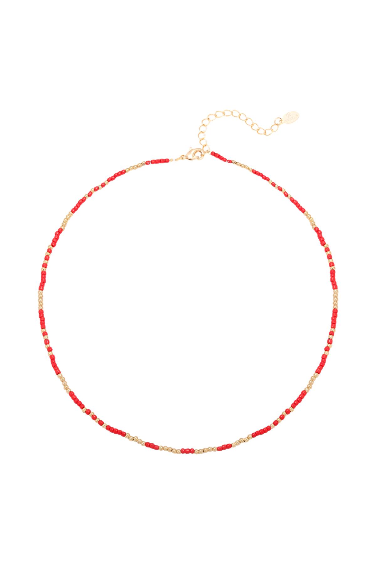 Halskette Mystic Beads Rot Kupfer
