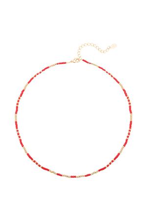 Halskette Mystic Beads Rot Kupfer h5 