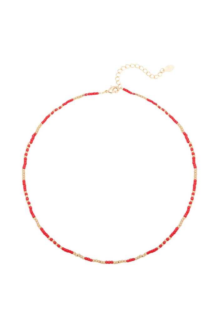 Halskette Mystic Beads Rot Kupfer 
