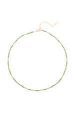 Green / Necklace Mystic Beads Green Copper 