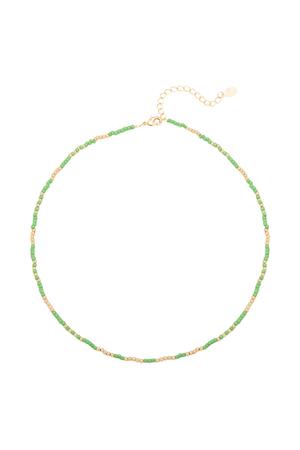 Necklace Mystic Beads Green Copper h5 