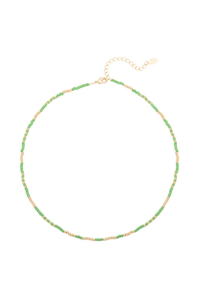 Halskette Mystic Beads Grün Kupfer 