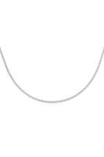 Silver / Necklace Tiny Plain Chains Silver Stainless Steel Immagine2