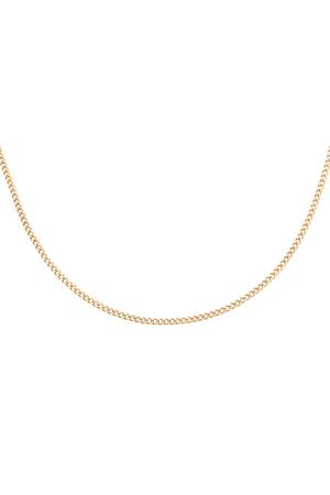 Collier Tiny Plain Chains Or Acier inoxydable h5 