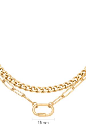 Collar Chains Two In One Oro Acero inoxidable h5 Imagen2
