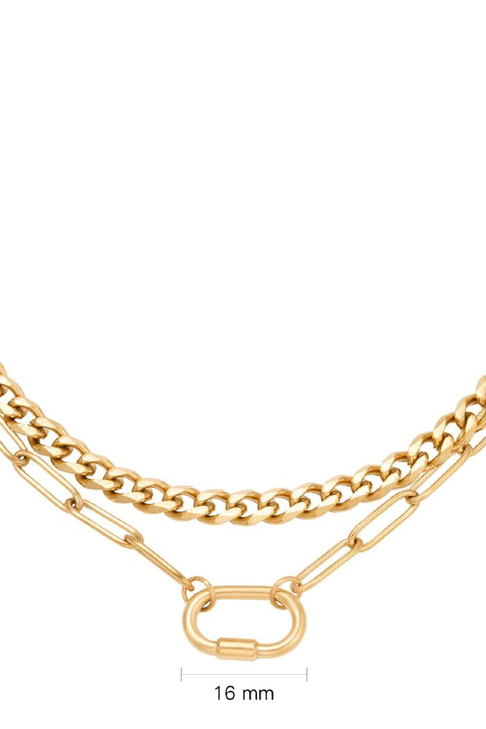 Collar Chains Two In One Oro Acero inoxidable Imagen2