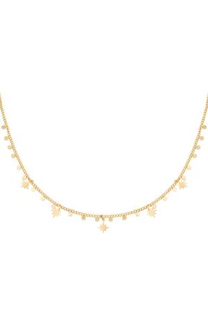 Necklace Universe Charms Gold Stainless Steel h5 