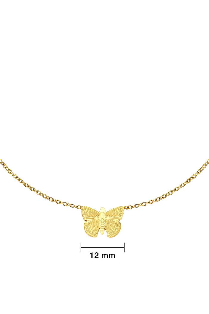 Collar Butterfly Oro Acero inoxidable Imagen3