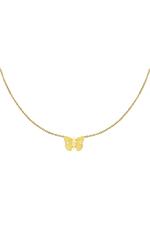 Gold / Necklace Butterfly Gold Stainless Steel 