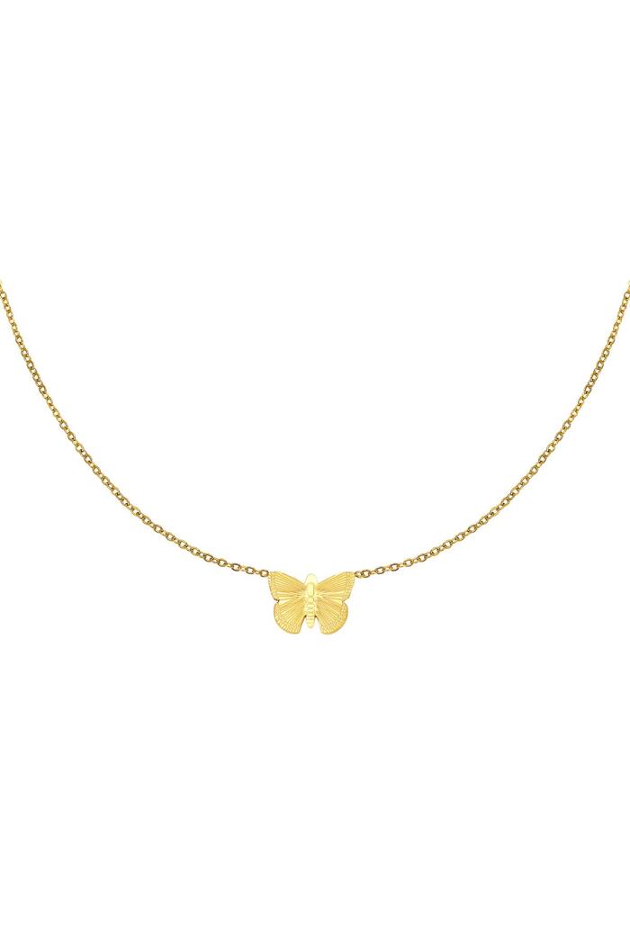 Halskette Butterfly Gold Edelstahl 