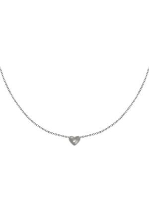 Necklace Always in my Heart Silver Stainless Steel h5 