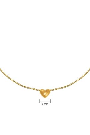 Necklace Always in my Heart Gold Stainless Steel h5 Picture3