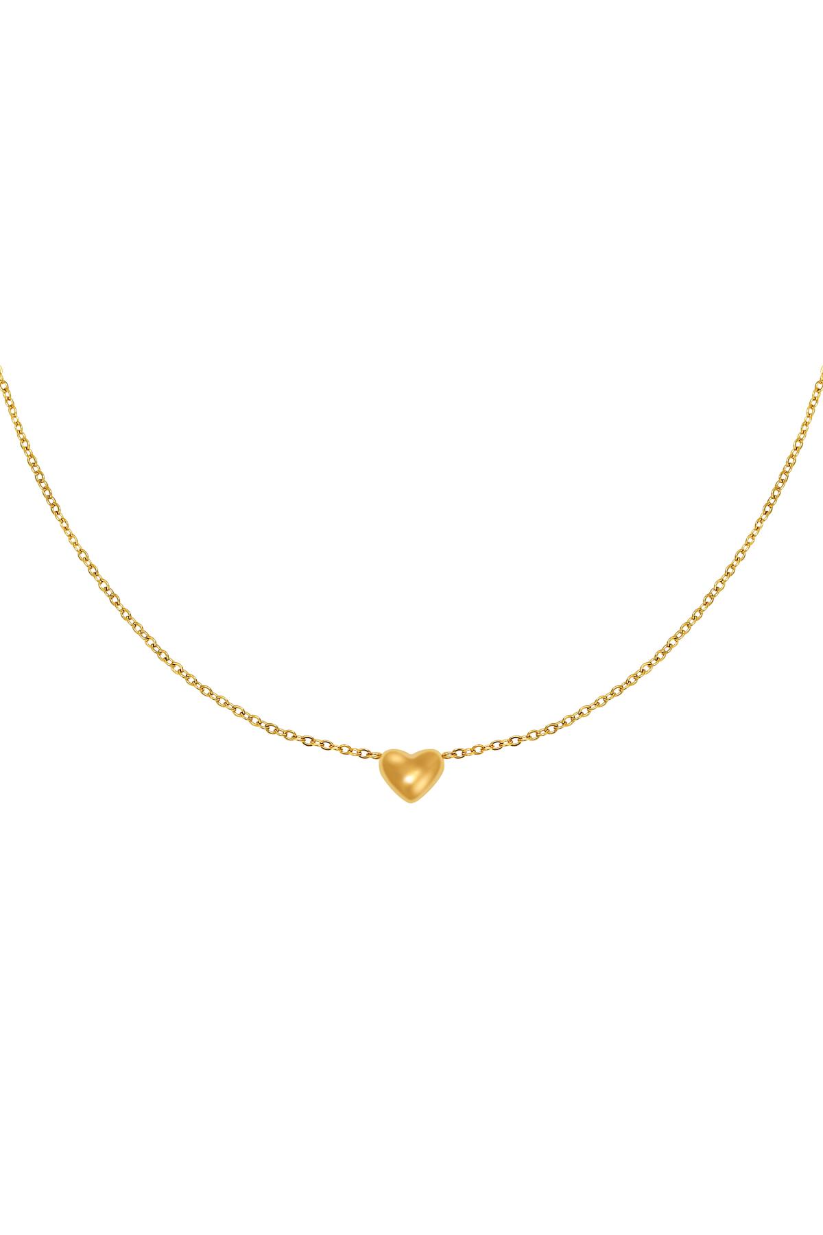 Necklace Always in my Heart Gold Stainless Steel