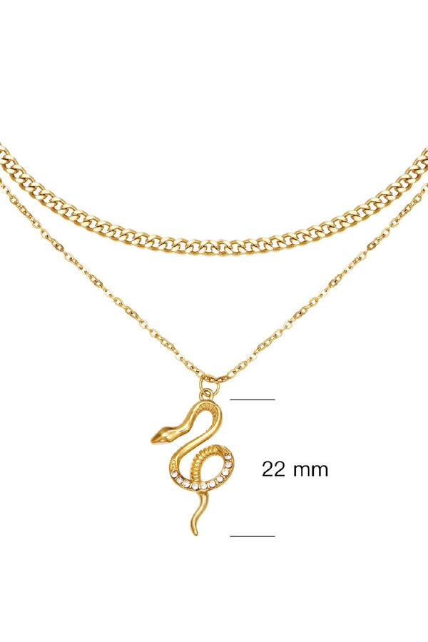 Necklace Chained Snake Gold Stainless Steel