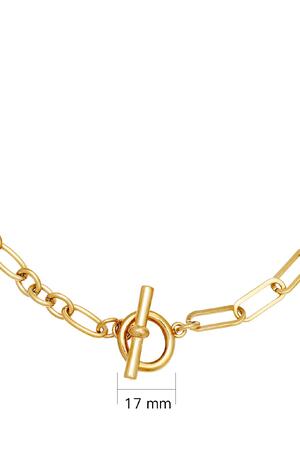 Necklace Lucky Lock  Gold Stainless Steel h5 Immagine2