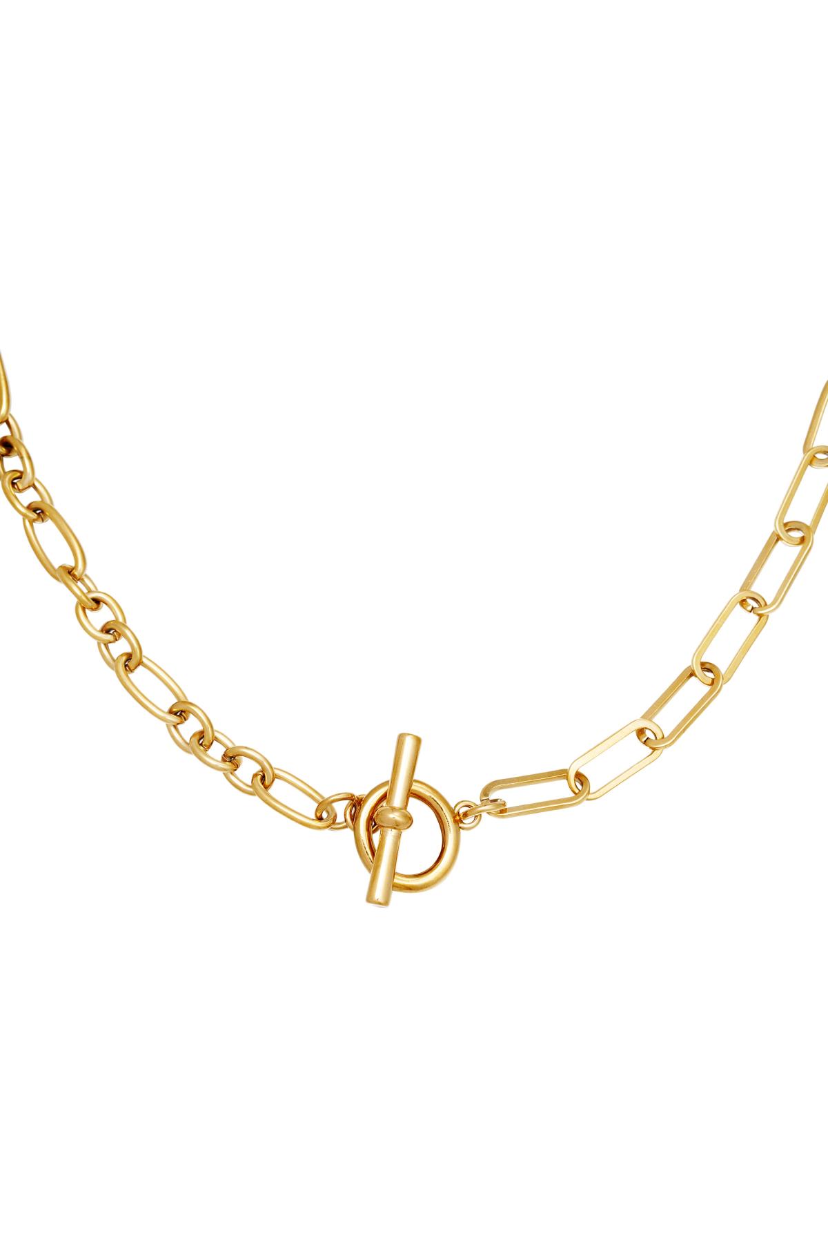 Gold / Necklace Lucky Lock  Gold Stainless Steel Picture2