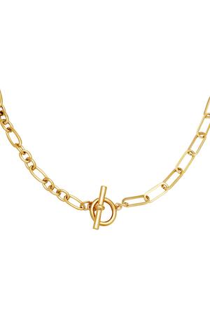 Halskette Lucky Lock  Gold Edelstahl h5 