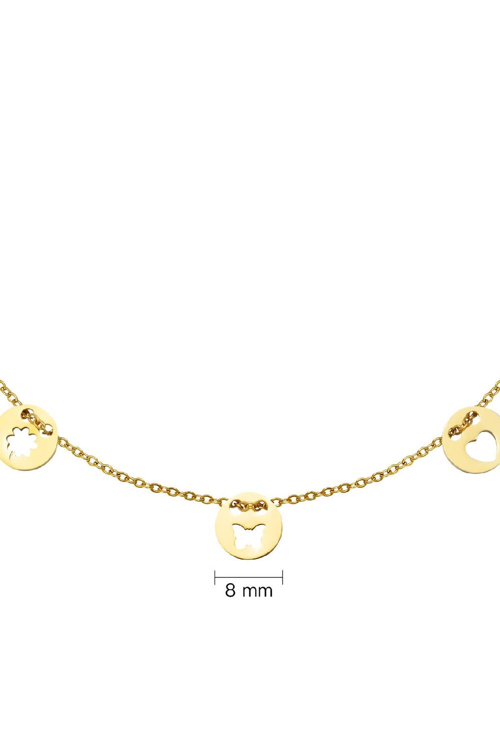 Collier Sweet Day Couleur or Acier inoxydable h5Image3