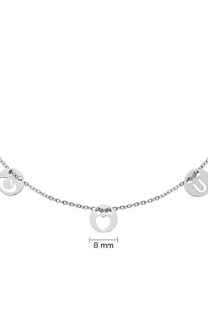 Necklace Eye-Love-You Coin Silver Stainless Steel h5 Immagine2