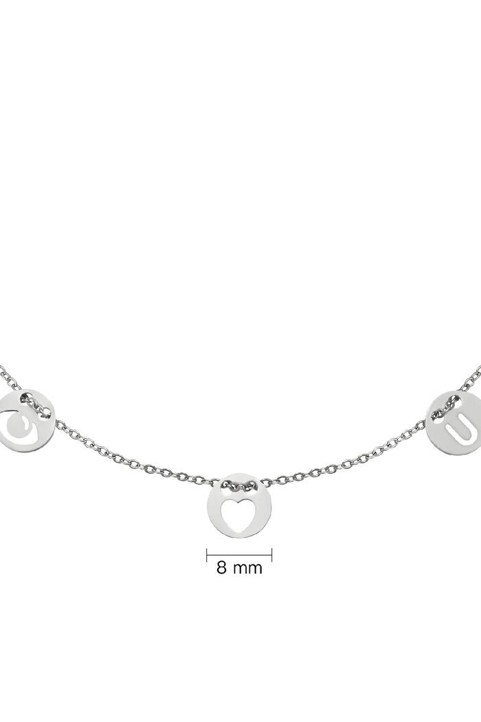 Necklace Eye-Love-You Coin Silver Stainless Steel Immagine2