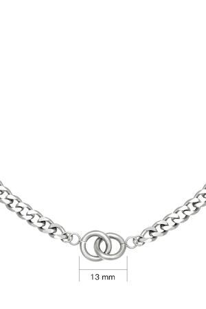 Necklace Intertwined Silver Stainless Steel h5 Immagine4