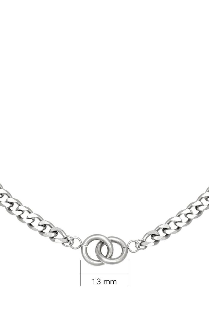 Necklace Intertwined Silver Stainless Steel Picture4