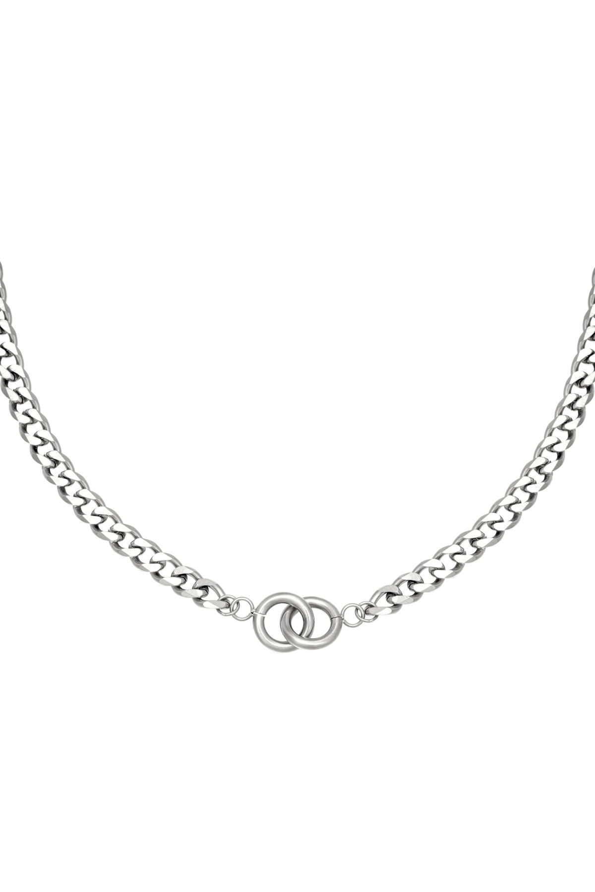 Necklace Intertwined Silver Stainless Steel
