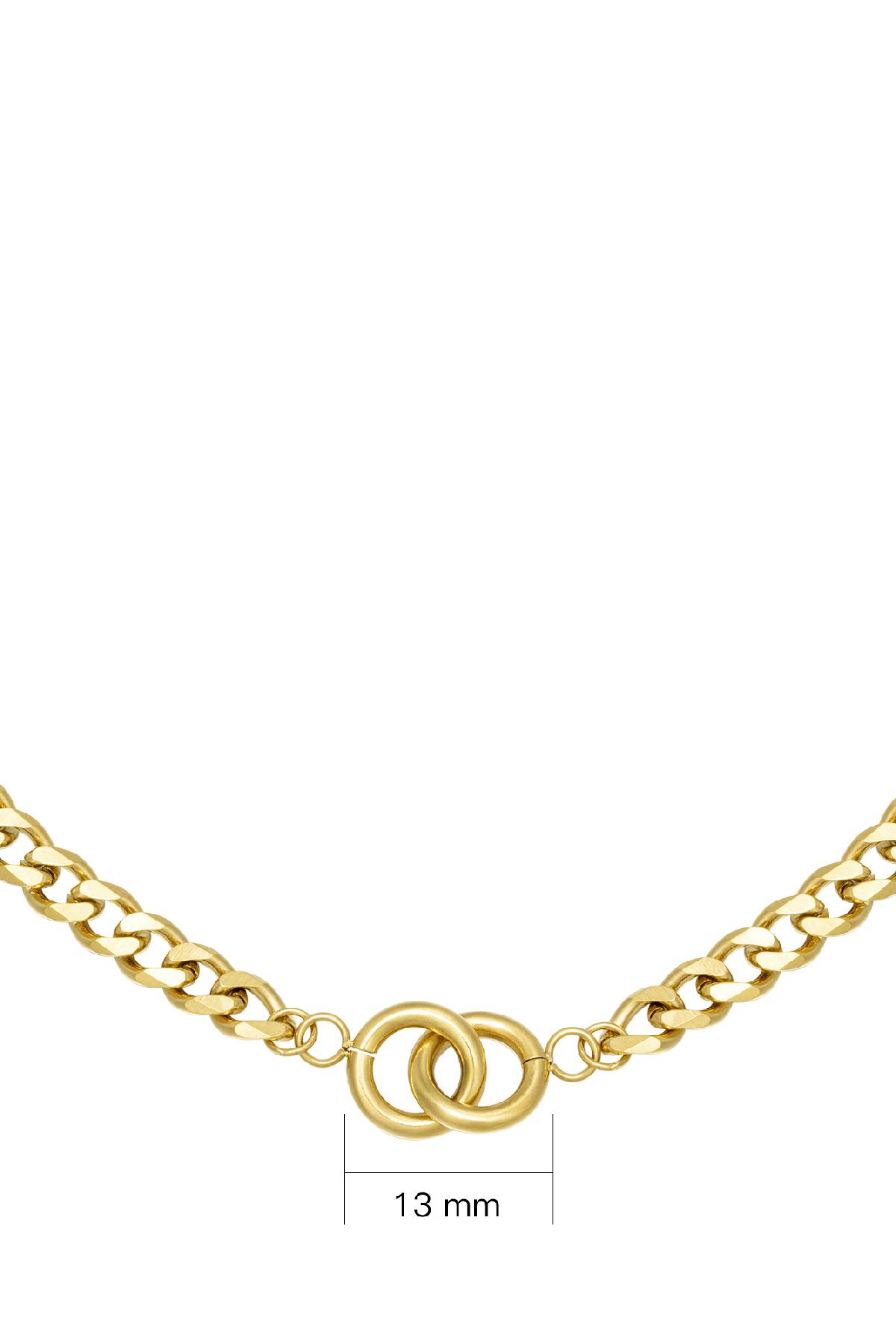 Necklace Intertwined Gold Color Stainless Steel 2