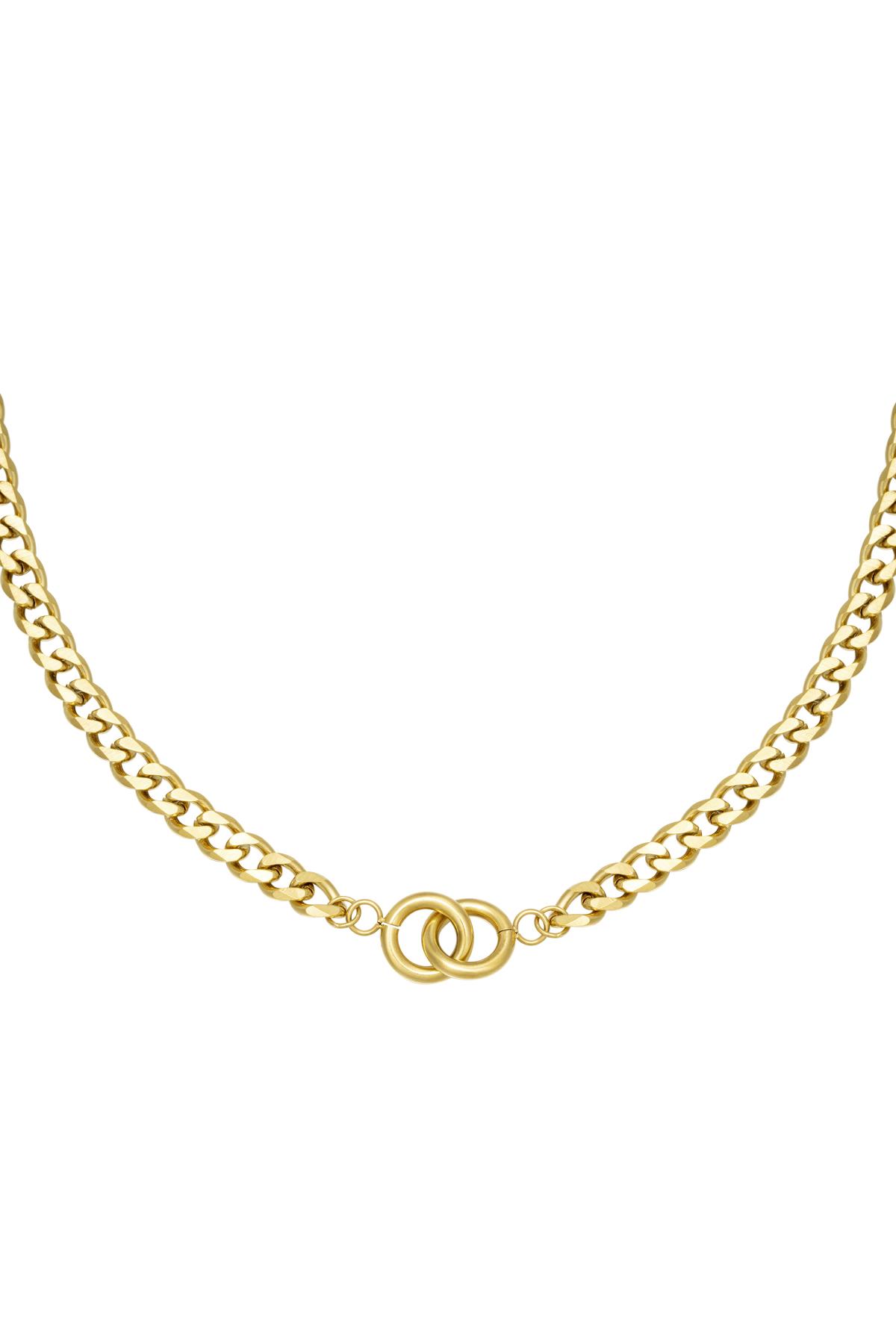 Necklace Intertwined Gold Stainless Steel