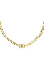 Gold / Necklace Intertwined Gold Stainless Steel Immagine2