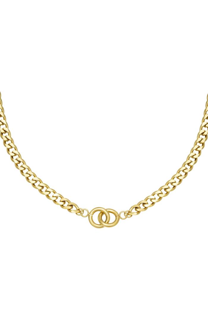 Necklace Intertwined Gold Stainless Steel 