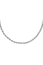 Silver / Necklace Twisted Chain Silver Stainless Steel Immagine2