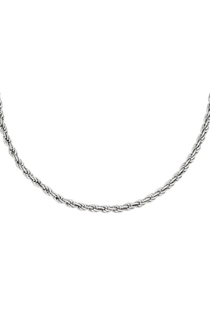 Halskette Twisted Chain Silber Edelstahl 