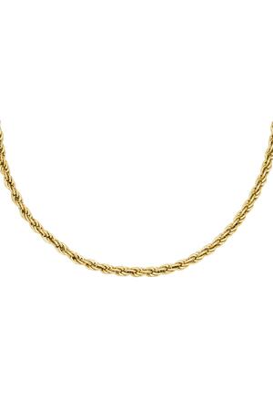 Halskette Twisted Chain Gold Edelstahl h5 