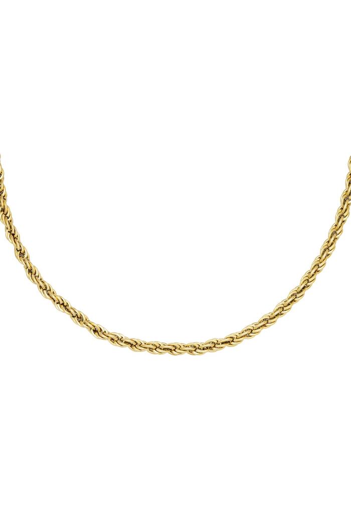 Halskette Twisted Chain Gold Edelstahl 
